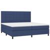 VidaXL Slat Bed Base with Mattress and LED, Upholstered Bed with Headboard, Double Bed, Adult Bedroom Bed, 3134907