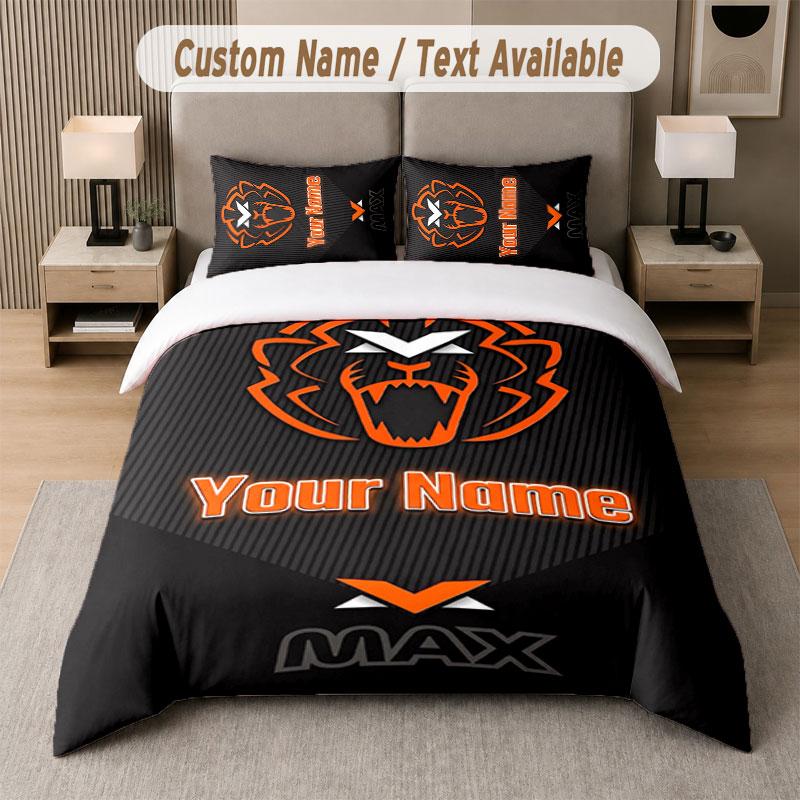 Custom Bedding Set Max Verstappen Pattern, Print Name Text 1 Duvet Cover plus 2 Pillowcases Home Textile