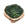 Moldavite Quartz Handmade Copper Jewelry Ring Size 8 U9j58