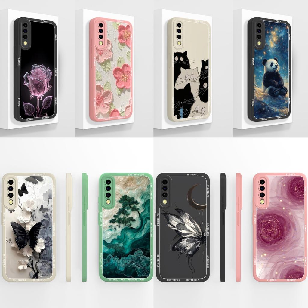 Чехол для Samsung Galaxy A50 A50S Эстетичный Креативный Мягкий Жидкий Силикон Чехол для Телефона Для Samsung A 50 Полная Защита Задняя Крышка