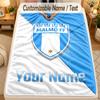 Flannel BlanketMalmö FF Custom Name Text Personalized Soft Warm Throw Blanket Home Decor Gift