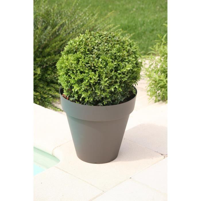 Flower Pot - RIVIERA - Soleilla Round - Ø 39.2 X 35.8 Cm - Glittery Grey