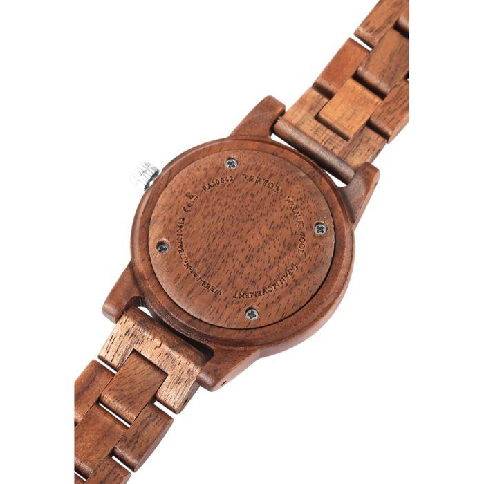 Montre femme - RAPTOR - Attilas - Bois de noyer - Boîtier 37 mm - Quartz Miyota 2035