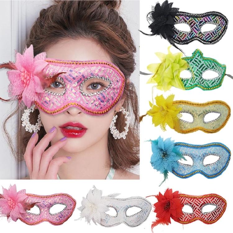 Маскарадная маска с пайетками Венецианская маска Маска Марди Гра для Хэллоуина Маскарадная вечеринка Костюм Маска на пол-лица Маска для глаз