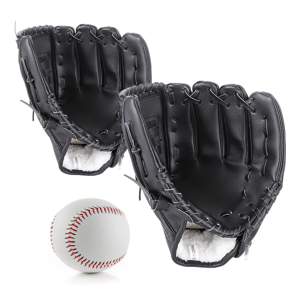 Бейсбол Софтбол Ловушка Включает Тренировочную Двойную или Мягкую Синтетическую Перчатку для Практики, Набор, Детский Набор Родитель-Ребенок, 10.5+12.5 Дюймов, Мяч, Софтбол,