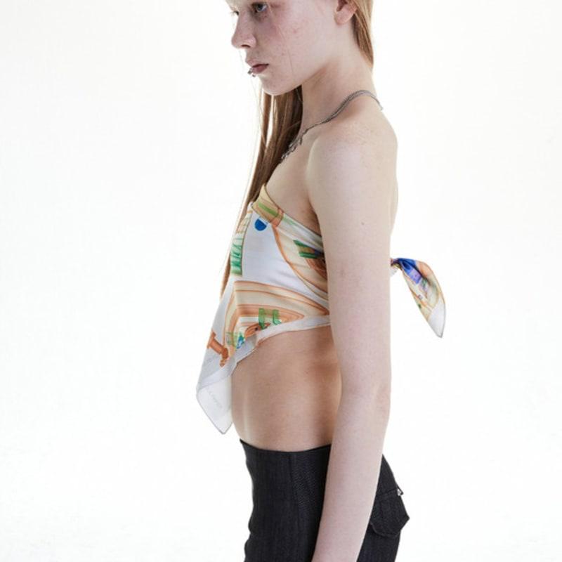 Whole Paper X-Ray Graphic Scarf (Orange)