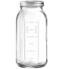 64oz Wide Mouth Glass Jar - Airtight Canning for Fermenting, Pickling - Heavy-Duty Storage, Half Gallon/2 Quart