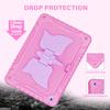 For iPad 10.2 (2021)/10.2 (2019)/10.2 (2020) Case Silicone+PC Drop-resistant Tablet Cover with Unicorn Kickstand