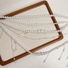 Women Waist Chain Multi Layer Faux Pearls Tassel Design Belt Chain Jeans Skirts Dresses Versatile Accessory