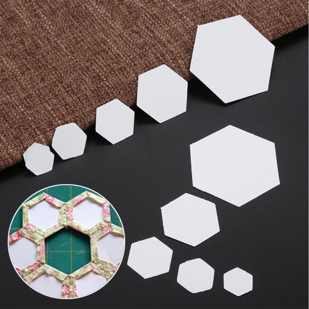 100PCS Sewing Accessories DIY Craft Hexagon Templates Patchwork Paper Garment Fabric Quilting