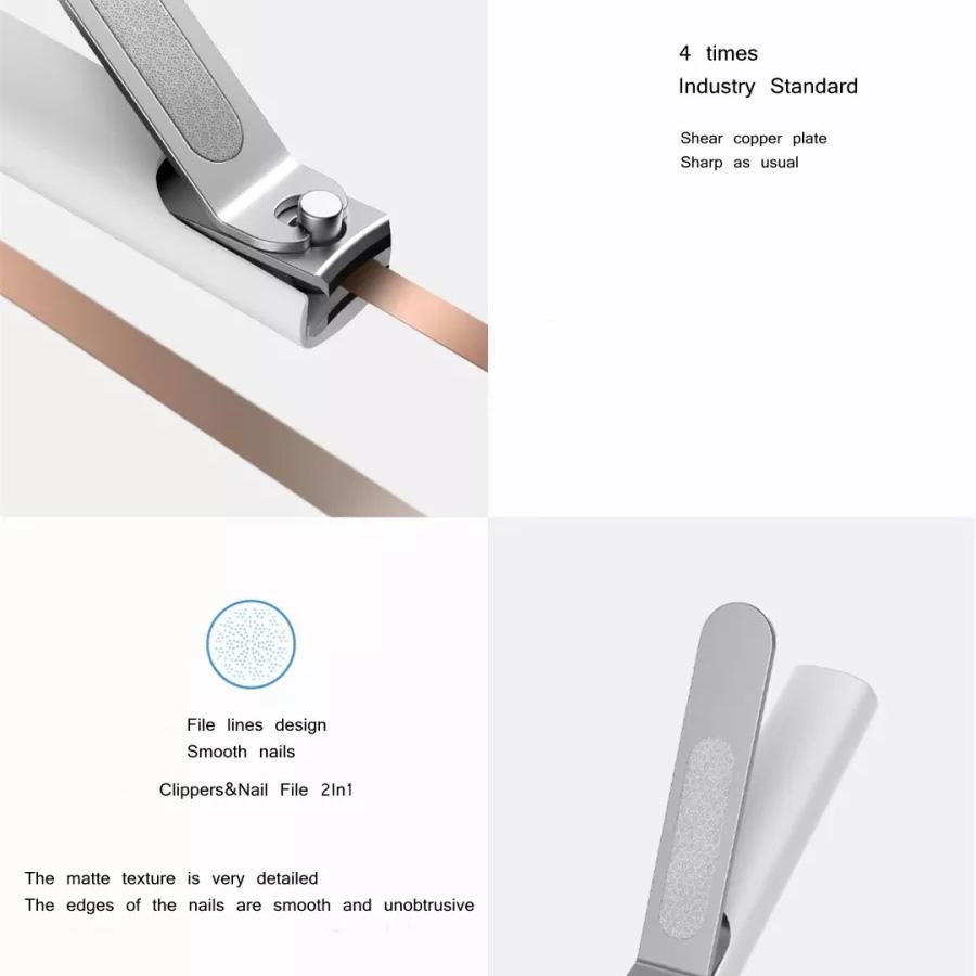 Xiaomi Машинка для стрижки ногтей Mijia, острая нержавеющая сталь, резак с защитой от брызг, очиститель ногтей, маникюра, педикюра
