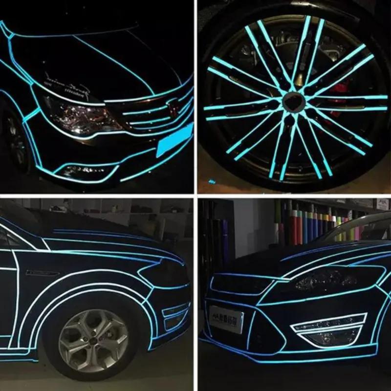 8M Автомобильная светоотражающая наклейка Лента Автоматическая Мотоциклетная Ночная Безопасность Вождения Светоотражающие Предупреждающие Наклейки Декоративная Защитная Лента