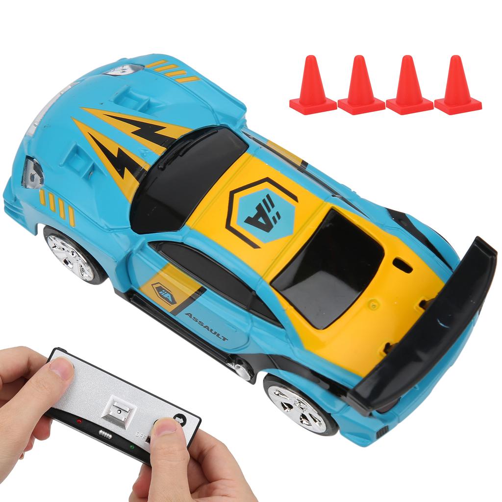 Mini RC Car with Can Box Power Induction Fourway Remote Control APP Dual Mode Child Toy Model(Blue )