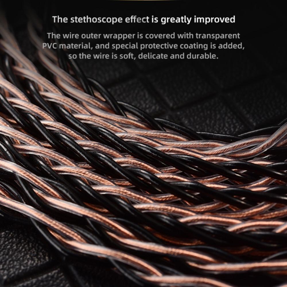 QKZ T1 Eight Silver -plated Upgrade Line 3.5 Plug 0.75 2PIN Headset Upgrade Line