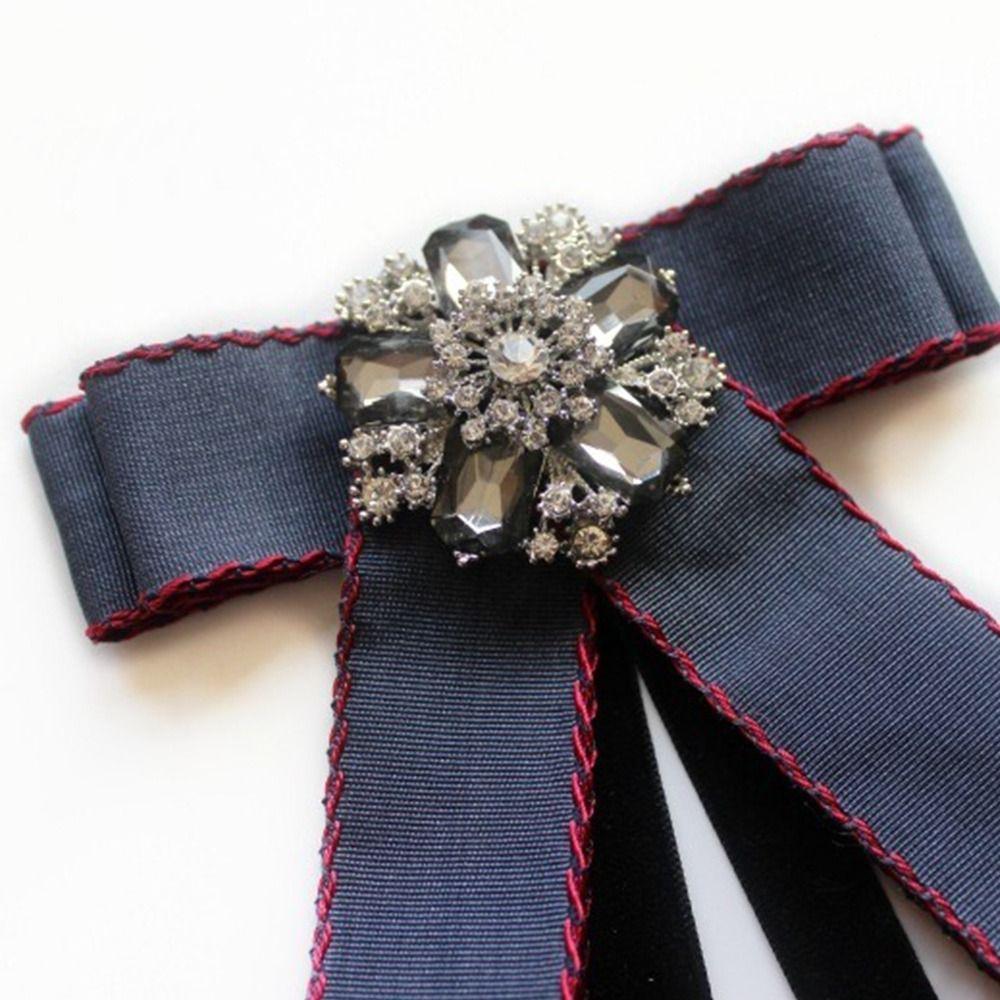 Простой Узкий Ленточный Бриллиантовый Галстук-бабочка Стразы Рубашечный Галстук-бабочка Женский Мужской Аксессуар для Торжественной Одежды