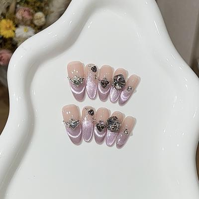 Taro Mud Bobo Атмосфера Мечтательный Белый Сиреневый Фиолетовый Кошачий Глаз Изящная Любовь Ворсовая Одежда Броня