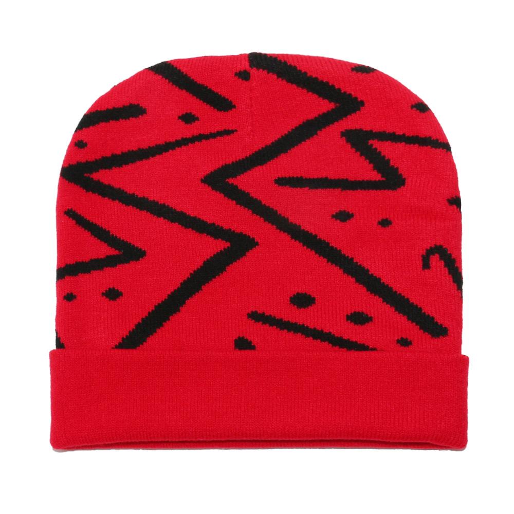 Autumn and winter new wool hat women's casual versatile cute colored love jacquard knitted hat couple