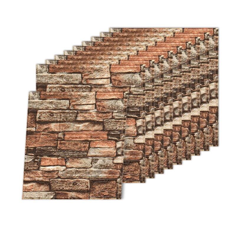 3D Трехмерные настенные наклейки Самоклеящиеся обои Декоративные наклейки против столкновений 10 шт.