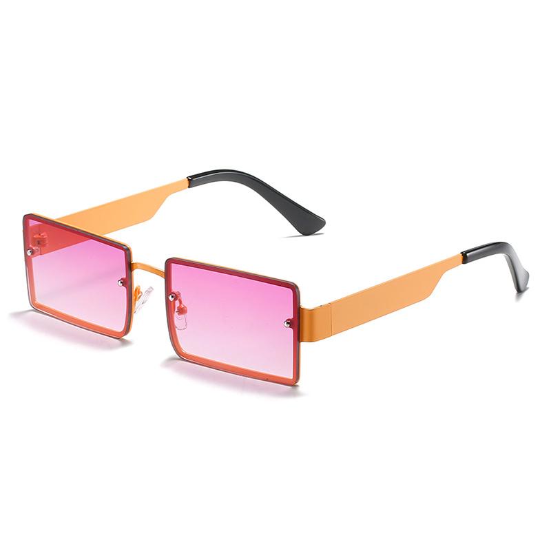 Fashion Rectangle Sunglasses Women Men Gradient Shades Sun Glasses Metal Frame Classic Brand Designer Eyeglasses Uv400