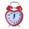 New Heart Shape Alarm Clock Night Light Creative Snooze Wake Up Clocks Metal Girls No Ticking Time Clocks