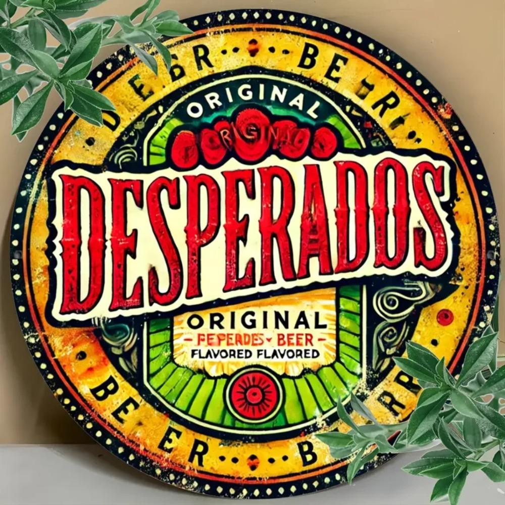 Винтажная металлическая табличка Desperados x Aluminum Настенное искусство Декор для бара