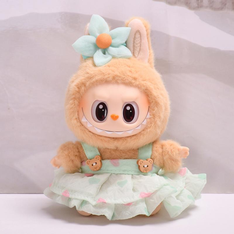 2 Pieces Clothes For Labubu Dolls Accessories Stylish Kawaii Outfit Set Suitable For 15Cm 17Cm Labubu Doll Doll Clothing Set