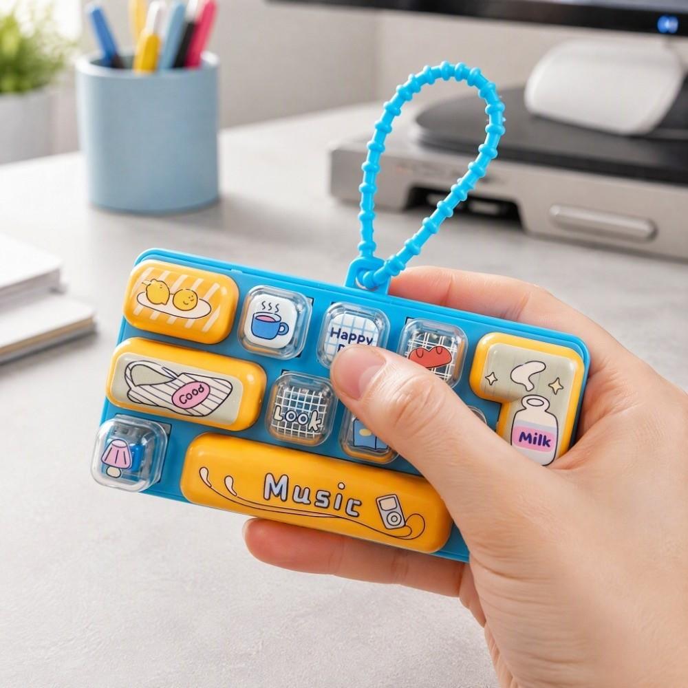 Pressable Keys Fingertip Button Keyring Clicker Sound Keyboard Clicker Keychain Student Gift