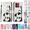 Cute Panda Luxury Painted Leather Case Wallet Book Style Cover for Motorola Moto G60,G40 Fusion,G10,G20,G30,E7 Power,G Play (2021),G Power (2021)...