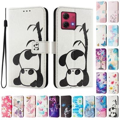 Чехол-книжка из кожи с рисунком милой панды для Motorola Moto G60, G40 Fusion, G10, G20, G30, E7 Power, G Play (2021),G Мощность (2021)...