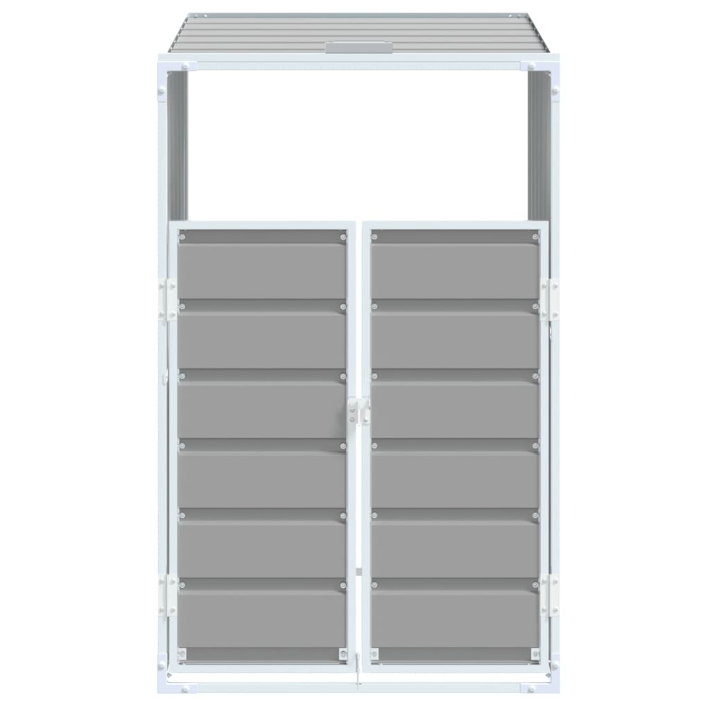 1 Ton Waste Bin Enclosure Gray 72 x 81 x 115 cm Steel