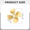 uxcell RC Boat 4 4mm Hole 60mm Outer Clockwise Drill Propeller for RC Boats and DIY Marine Gold Propeller, Blades, Diameter, Diameter, C/W Rotation,