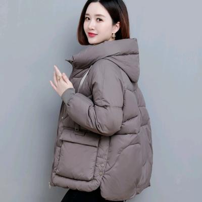 Куртка женская, новинка 2023 года, свободная куртка большого размера с карманом и капюшоном, зимний пуховик для мамы