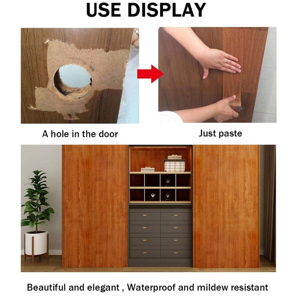 1 шт. Самоклеящаяся заплатка с текстурой дерева, лента с текстурой дерева для пола и мебели, стола, стула, сделай сам, плинтус, дверь, окно