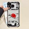 Чехол для телефона iPhone 16 15 14 Plus 17 Air 13 12 11 Pro Max 16e Мягкий чехол Спортивный гоночный JDM Дрифт-автомобиль