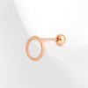Gold Needle Ring Round Rose Gold Cord Piercing 14K
