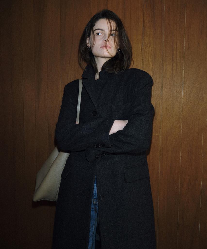 108POUND Classic Tailored Coat_Charcoal