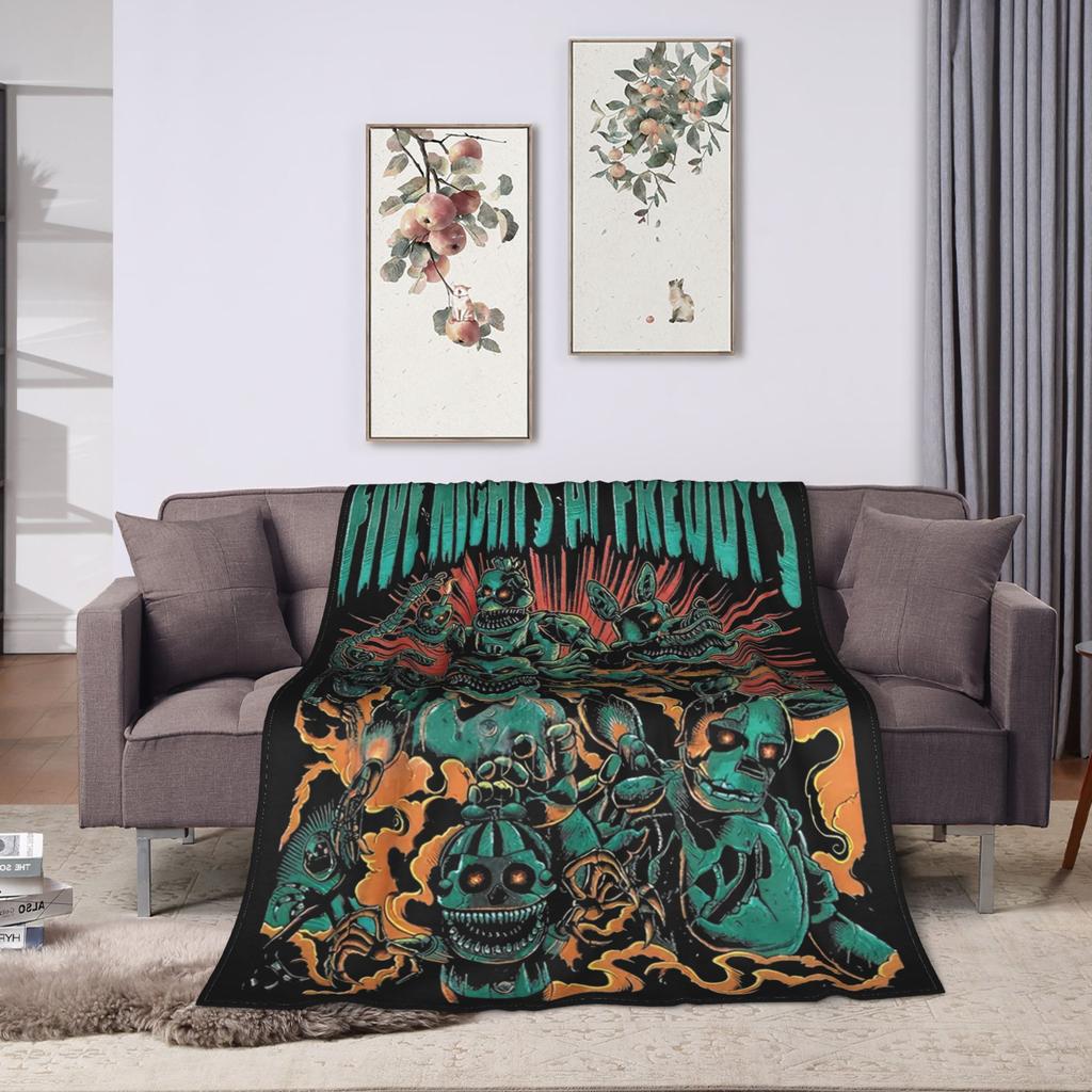FNAF At Freddys Blanket Fleece Spring Autumn  Multi-function Ultra-Soft Throw Blanket for Sofa Travel Bedding Throws