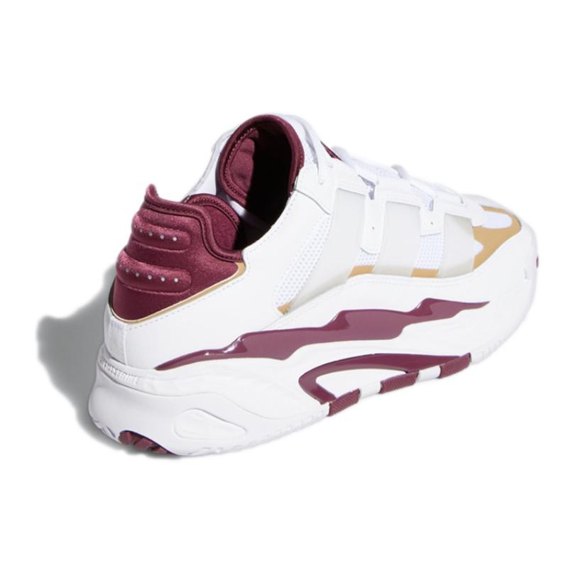 Adidas Оригинальные износостойкие ретро баскетбольные кроссовки Originals Niteball, бело-красные, унисекс, 'Бело-красные' кроссовки S24141