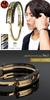 Polo Limited Gold Color Bangle Surgical Stainless Steel Handcuffs Metal Allergy Gold Black 316L Hand Cuff Bracelet [Zani Tarzini] Mens