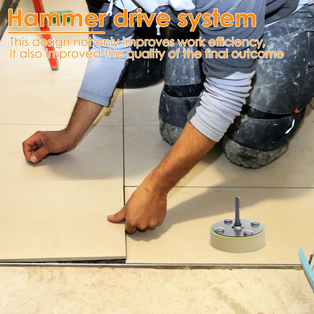 Инструмент для выравнивания плитки с системой привода от электромолотка, вращающийся на 360°, портативный выравниватель напольной плитки
