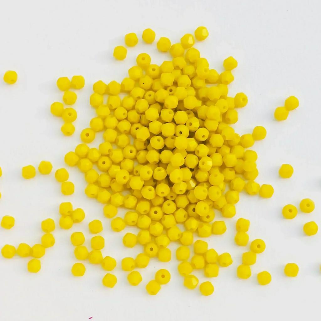 100 шт 4 мм стеклянные бусины в форме биконуса граненые хрустальные бусины для изготовления ювелирных изделий своими руками браслет ожерелье серьги бисер