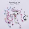 10 Multi-Color Stainless Steel Nose Rings & CBR Lip & Eyebrow Studs, C-Shaped Ear Bone Piercing Jewelry