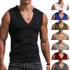 Summer Men's Solid Color V-neck Vest Casual Breathable