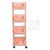 Compact Rolling Storage Organizer Large Capacity Mobile Utility Cart Movable Storage Book Shelf