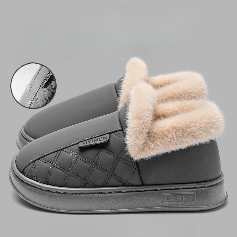 Нескользящая обувь, Домашняя обувь с флисом, Теплые и водонепроницаемые сумки и хлопковая обувь