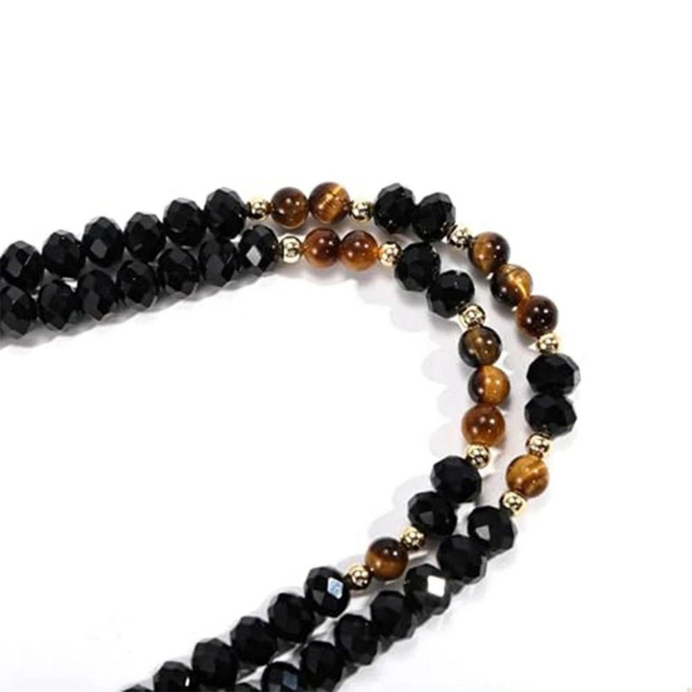 Fashion Crystal Beads Lanyard for ID Badges Natural Badge Card Holder  Nurse Accessories