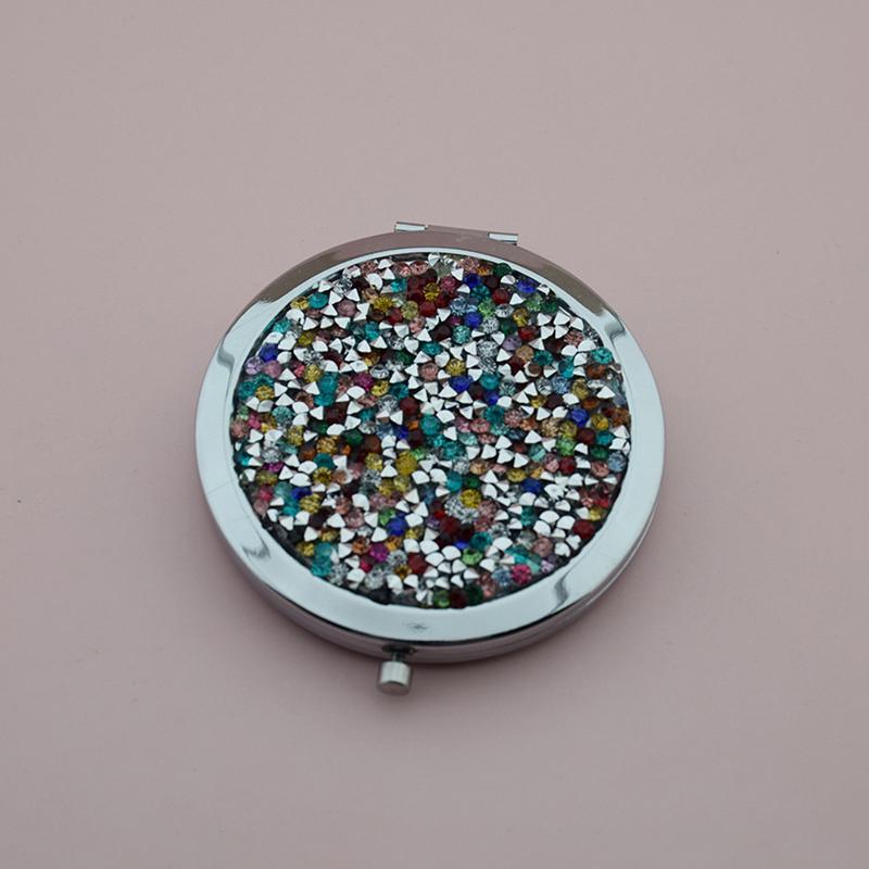 Компактное зеркало Дорожное Изысканные инструменты для макияжа Круглое Портативное Складное зеркало для макияжа Положить в карман Двустороннее зеркало