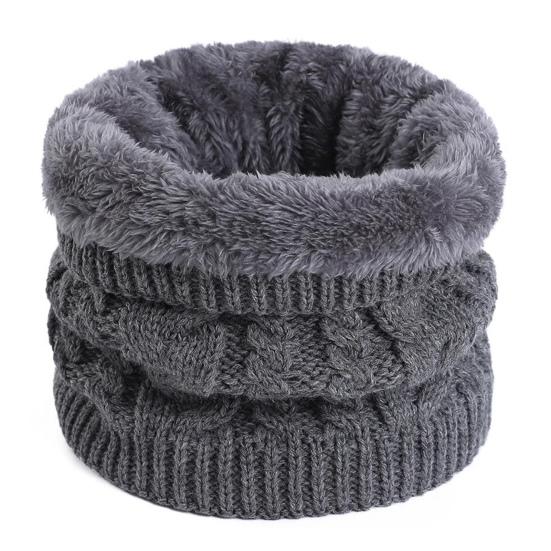 Женский мужской термошарф однотонный с фактурой кручения, утолщенная плюшевая подкладка, теплый шарф для шеи, ветрозащитный шарф для защиты от холода