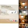 Geometric Portable Night Lamp With Motion Sensing And Warm White Light For Home