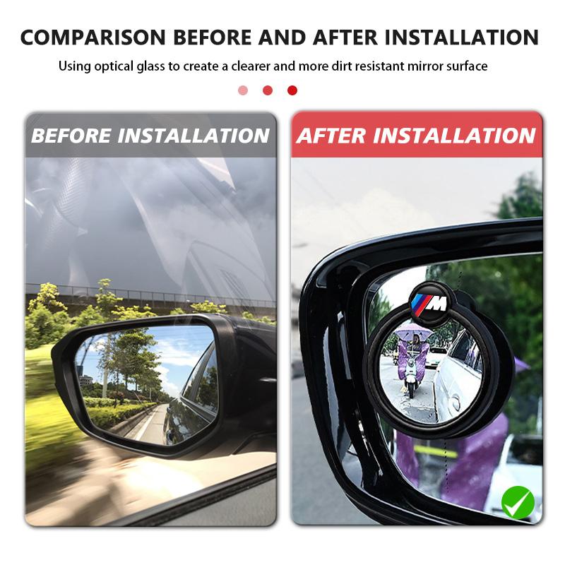 Adjustable 360°Car Blind Spot Rear View Mirror Wide Angle Small Round Mirror For BMW Performance X1 X3 X5 E39 E46 E90 F20 E60 V111